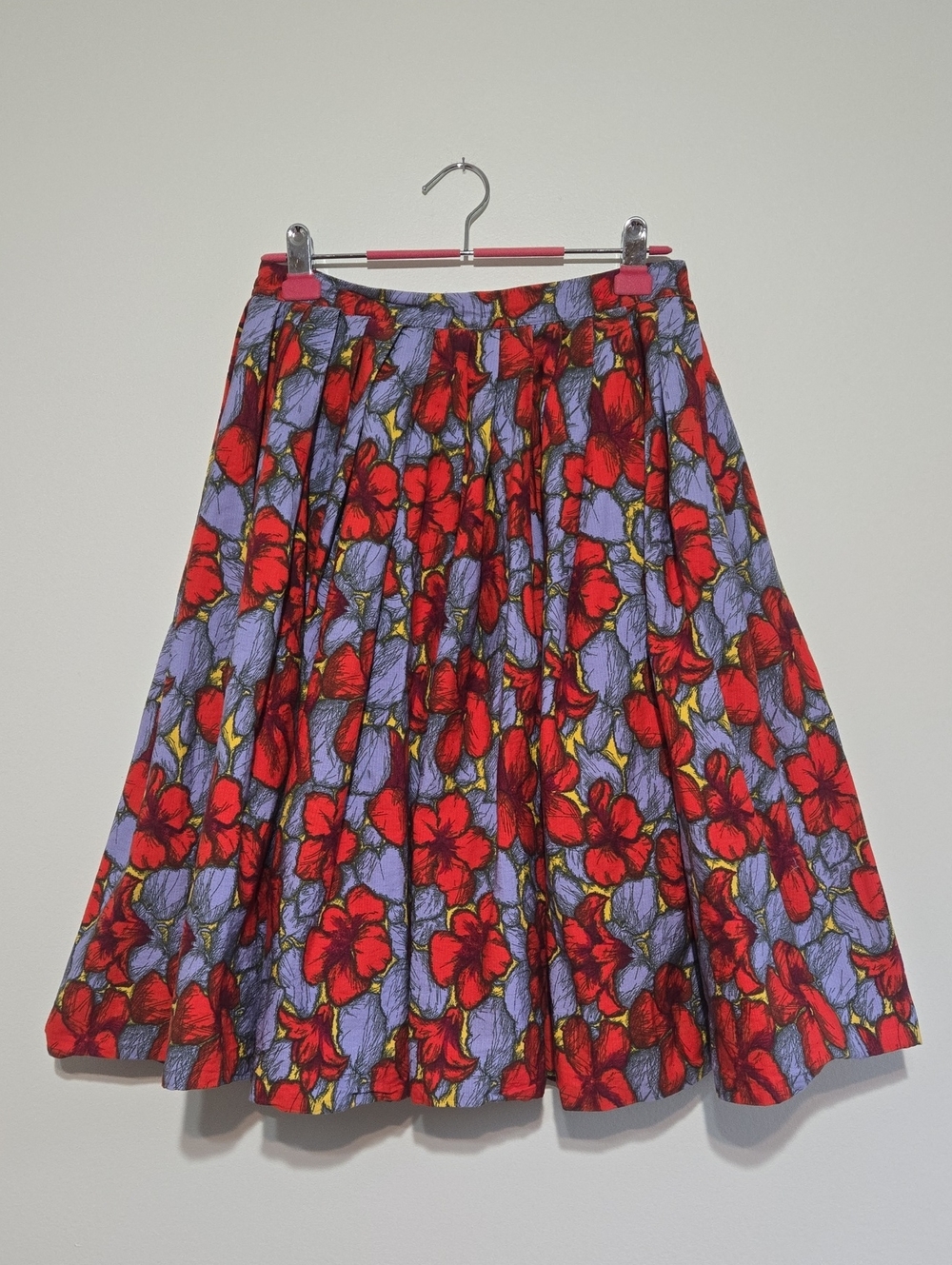Full A-Line Floral Skirt